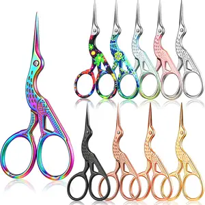 Stainless Steel Small Craft Scissors DIY Tools Embroidery Scissors Rainbow Stork Scissors Dressmaker Shears