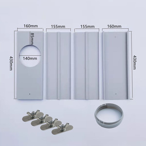 Kits de ventilation pour climatiseur, unité de fenêtre verticale, plaque d'accessoires pour climatiseur portable pour fenêtres coulissantes - Product Image 5