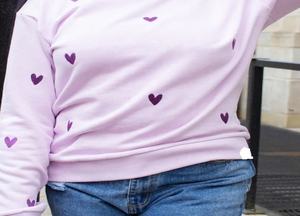 Wholesale Price Winter Printed Sexy Fitness Crew Neck Sweatshirt New Loose Designed Oversized 100% Cotton Casual Wear Women - Product Image 2