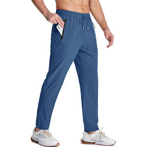 Pantalon de survêtement pour homme, anti-plis, tendance, décontracté, avec poches, en coton tricoté teint uni, design personnalisé 2026 - Product Image 1