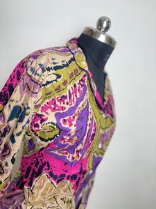 Chemise en coton imprimé Ikat noir pour femmes femmes multicolore motif Ikat chemise à manches longues Designer noir ethnique Ikat imprimé - Product Image 3