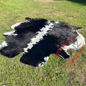 Tri-Color Genuine Cowhide Rug Real Leather Cattle Hides Hair Versatile for Belts Furniture Sofas Shoes Luggage Curtains <b>Pillows</b> - Product Image 4