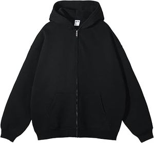 Sweat-shirt d'hiver pour homme en coton 350G, personnalisé, avec capuche et fermeture éclair, cordon de serrage, coupe classique, motif uni, service OEM, vente en gros - Product Image 5