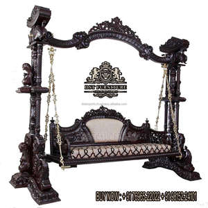Increíble Columpio de madera pesada antiguo Jhoola de alta calidad personalizado tradicional de madera Jhoola Premium decoración del hogar muebles EE. UU. - Product Image 2
