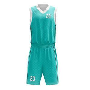 Ensemble de maillot et short de basket-ball personnalisé, imprimé par sublimation, vêtements d'équipe en gros, OEM, séchage rapide, respirant, vêtements de sport - Product Image 5
