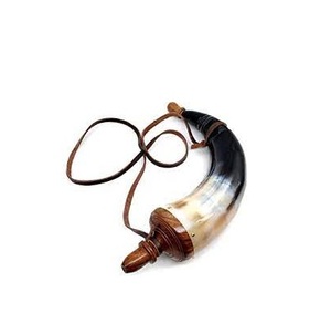 Corne à poudre style Viking avec couvercle, en laiton, pour poudre, fait à la main, tout nouveau design, de haute qualité - Product Image 6