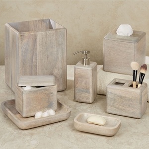 Trouver des ensembles d'accessoires de salle de bains de toilette en bois de qualité pour la décoration Ensemble de salle de bains de luxe pour la maison ou l'hôtel - Product Image 6
