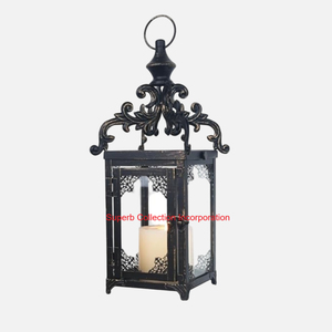 Vintage Black Metal Christmas Decorative Lantern With Candle Home Decor Tabletop & Hanging Decoration Lantern at Lowest Price - Product Image 5