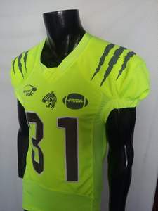 Sublimación personalizada de alta calidad, uniformes de fútbol americano juvenil con mangas cortas, nuevo diseño a un precio - Product Image 3