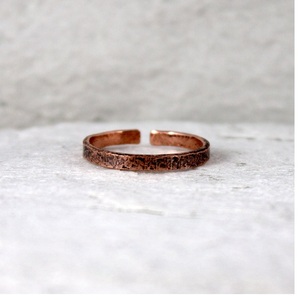 2027 Arizona Wholesale Christian Jewelry Simple Design Pure Copper embossing Twist for Men Hammered textured <b>ring</b> For Women - Product Image 3