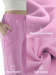 Custom Women Flare Jogger Pants Cotton Sweatpants Loose Fit Streetwear <b>Trousers</b> with Pockets OEM ODM Supplier - Product Image 3