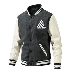 2025 vente en gros unisexe varsité Letterman Bomber vestes personnalisé Baseball broderie patchs avant 100% coton High Street Style - Product Image 3