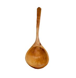 Utensilios de Cocina Clásicos Naturales, Cuchara para Sopa Grande Antiadherente, Cucharón de Madera con Mango Corto, Hecho a Mano, para Uso en el Hogar y Restaurantes, Nuevo - Product Image 1