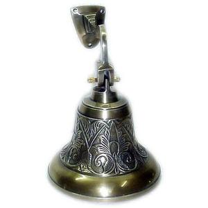 Empuje y presione la campana de llamada para la recepción del hotel y el restaurante, campana colgante de latón Vintage, artículo decorativo antiguo para el hogar de alta calidad - Product Image 4