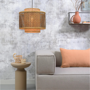 โคมไฟแขวนทำจากไม้ไผ่สานปรับแต่งได้ทำด้วยมือโคมไฟแขวนทำจากไม้ไผ่ธรรมชาติสำหรับตกแต่งบ้านคาเฟ่ร้านอาหารขายส่ง - Product Image 4