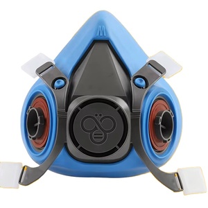 CE Approved Half <b>Face</b> Respirator Light Weight Respirator with Dual Filters - Anti-Fog Silicone Mask for Chemical Protection - Product Image 1