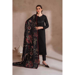 IZNIK-3PC คอลเลกชันฤดูใบไม้ผลิ/ฤดูร้อน เสื้อชีฟองปักลาย & ผ้าคลุมไหล่พร้อมกางเกงขายาว BIC-3618 - Product Image 1