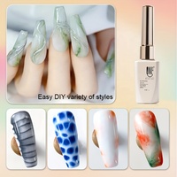 R S Nail 12g Gel Transparent Dégradé pour Ongles Effet Marbre Floral Aquarelle Gel Blooming pour Ongles