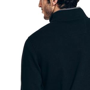 Sweat-shirt à demi-zip personnalisé pour homme avec poches latérales, veste coupe-vent en molleton de coton en gros, tailles plus grandes disponibles - Product Image 5