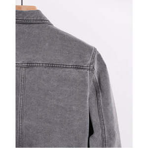 Vente en gros 2025 veste en jean pour hommes à bas prix respirant logo personnalisé veste en jean pour hommes Service OEM vestes pour hommes - Product Image 3