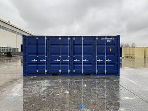 Conteneur maritime sec bleu de 20 pieds, neuf et vide, pour le transport de marchandises - Product Image 1