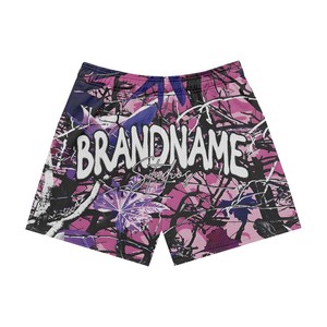 Pantalones cortos de baño transpirables de secado rápido ajustados personalizados informales con cordón de algodón y poliéster impreso con diseño de logotipo de marca personalizado - Product Image 5