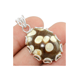 Pendentif de mode fait main en argent sterling massif 925, style ethnique, avec pierre précieuse naturelle Jaspe Arachide, pour femmes, fournisseur en gros ODM - Product Image 3