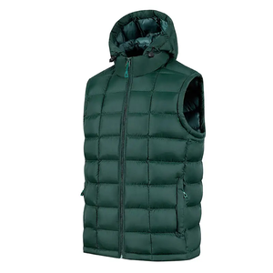 Gilet à bulles matelassé léger en duvet pour hommes, fabriqué en usine, conception Offre Spéciale sur mesure, gilets en duvet de canard, gilets gonflés en duvet de canard - Product Image 2