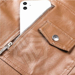 2025แจ็คเก็ตหนังวัวผู้ชายปกตั้งสไตล์สตรีทหนังแท้ระบายอากาศแห้งเร็วสไตล์สตรีทสำหรับฤดูหนาว - Product Image 3