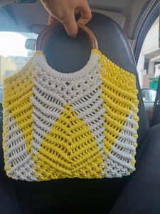 Bolsos de mano hechos a medida 100% algodón macramé crochet ideales para tiendas de accesorios de moda para reventa - Product Image 3