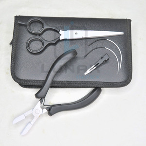 ชุดเครื่องมือต่อผมเคราตินขนาดเล็กพร้อมคีมสีดำและสีขาว - Product Image 3