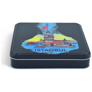 Caja de Regalo Cuadrada Negra Mate de 158x158x40 mm, Diseño Personalizado Impreso, Caja de Hojalata de Grado Alimenticio - Product Image 5