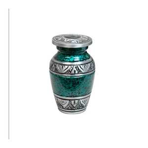 Urna de cremación de aluminio y latón hecha a mano de diseño para bebés y mascotas Urna funeraria de alta calidad de estilo europeo - Product Image 2