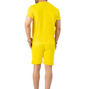 Ensemble short et t-shirt imprimé 100 % coton grande taille OEM pour homme – Tenue décontractée deux pièces avec t-shirt à col rond et short respirant pour l'été et la gym - Product Image 2