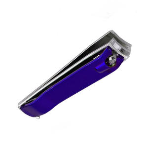 Coupe-ongles pédicure de qualité supérieure Lames tranchantes en acier inoxydable avec poignée enduite violette pour outil de beauté des doigts de bébé - Product Image 2