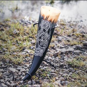 Cuerno vikingo para beber de alta calidad, logotipo personalizado tallado en estilo animal natural, superventas, elaborado en alta demanda en la India - Product Image 3