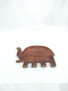 <b>Wood</b> Crafts Premium Polished Wooden Serving Tray with Vintage-style Carvings Eco-friendly Construction Durable for Home Decor - Product Image 5