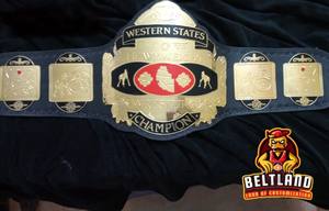 Ceinture de championnat de lutte poids lourd NWA Western States, taille adulte, en zinc 2 mm 4 mm - Product Image 2