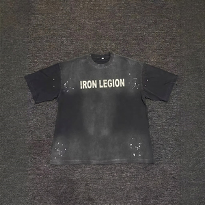 <span class=keywords><strong>T</strong></span>-<span class=keywords><strong>shirt</strong></span> Oversize da <span class=keywords><strong>Uomo</strong></span> con Stampa Grafica 240gsm in Cotone Lavato con Acido, Camisetas Virgens con Stampa DTF, Design Semplici, Firmate, Ingrosso - Product Image 1