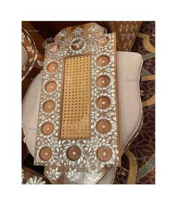 Portavasos de madera y madre de perla para el hogar Hotel Restaurante Uso Soporte de vidrio con calidad superior - Product Image 1