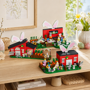 Ensembles de blocs de construction Fête à la ferme des lapins et Manoir vue sur la rue pour <span class=keywords><strong>les</strong></span> magasins de cadeaux, <span class=keywords><strong>les</strong></span> détaillants en ligne et <span class=keywords><strong>les</strong></span> commandes en gros dans le monde entier - Product Image 3
