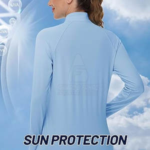 Veste de golf pour femme, col montant, tricotée, coupe confortable, idéale pour l'entraînement de golf en extérieur et le quotidien - Product Image 2