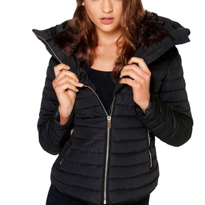 <b>Women</b> Winter Formal Bubble Puffer Jacket <b>Waterproof</b> Quilted Padded Thick Warm Hooded Outerwear with Faux Fur Collar - Product Image 4