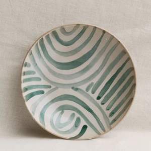 Cuenco de madera de Acacia con estampado verde, cuenco de servicio de diseño moderno esmaltado impreso y frutero para utensilios de cocina - Product Image 5