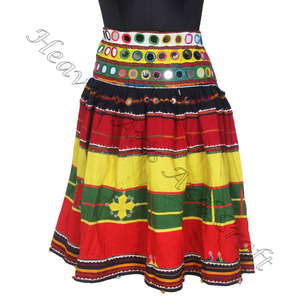 Falda de Banjara bordada a mano y con espejos, falda hecha por tribus, Kutchh, Gujarat, falda de mujer de Banajara real bordada Bohemia - Product Image 3