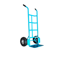Carretilla de Carga de Acero de Alta Resistencia WOODEVER con Capacidad de Carga de 250 kg, Carretilla Manual Industrial OEM con Dos Ruedas Neumáticas de 10 Pulgadas