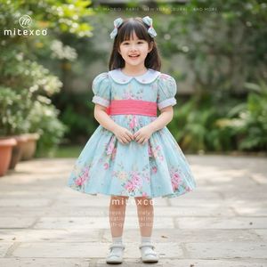 ชุดเดรสเด็กผู้หญิงสไตล์สเปนสุดหรู พร้อมกางเกงบลูเมอร์ระบายอากาศได้ดี ความยาวระดับเข่า ผ้าฝ้าย 100% สำหรับงานปาร์ตี้เจ้าหญิงวัยเตาะแตะ พร้อมโบว์ผูกผม - Product Image 4
