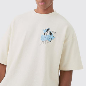 Camiseta Extra Grande para Hombre, 100% Algodón, con Estampado Puff Personalizado, Lavable, Transpirable, de Secado Rápido, Informal, de Manga Corta, Ecológica - Product Image 4