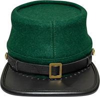Gorra Visera 100% Lana Estilo Kepi, Diseño Civil, Confederado, Naval, Almirante, General, Correa Ajustable y Logotipo Bordado, Deportiva para Hombre
