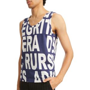 New Design Letter Sublimation printed <b>Men</b> <b>Tank</b> <b>Top</b> Custom Made Vest Singlets Pakistan Supplier Customized Sports <b>Men</b> Tanktop - Product Image 3